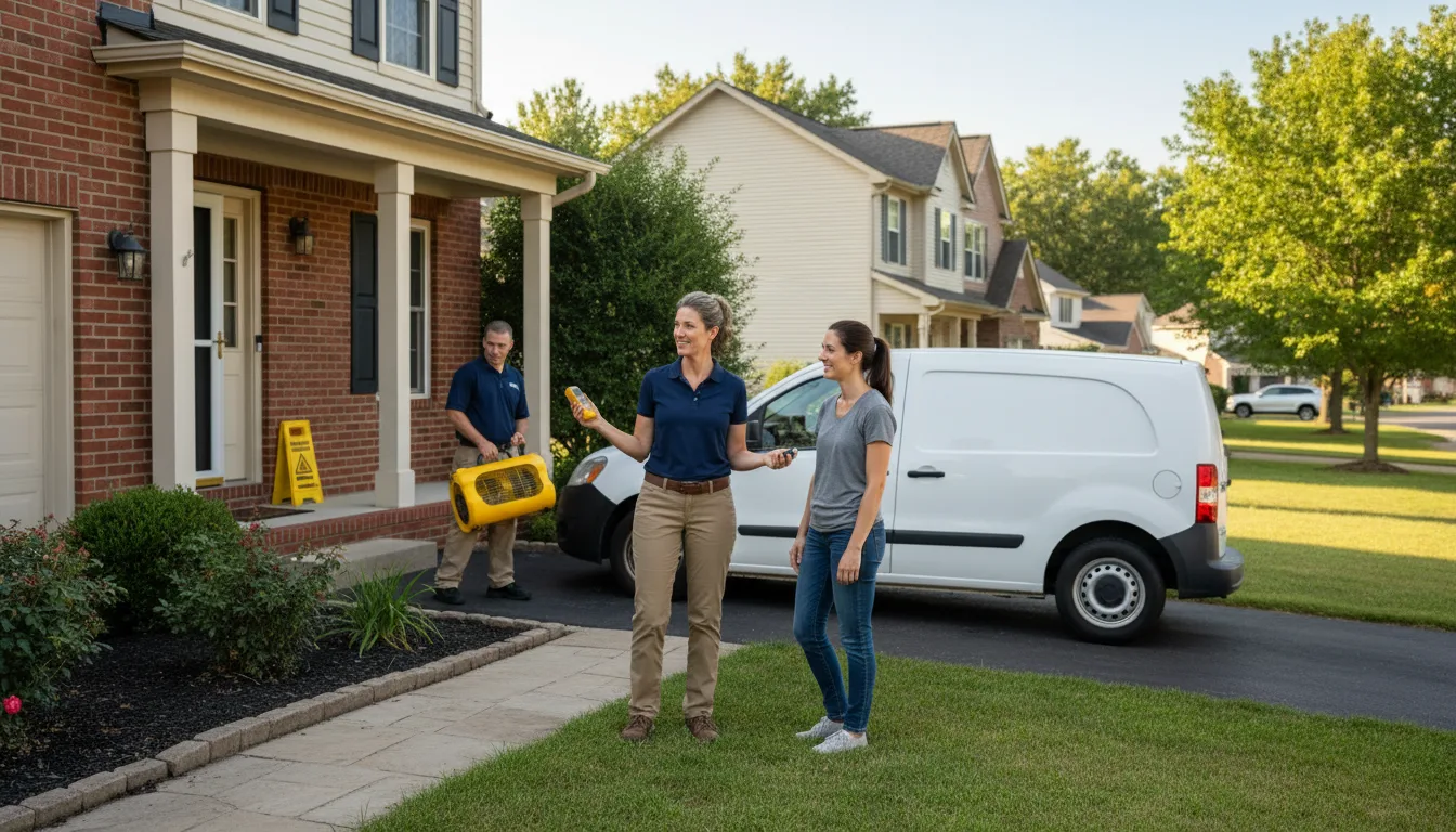 Residential water damage restoration in Avon, IL